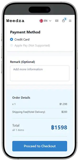Weedza order summary and shipping discount review guide
