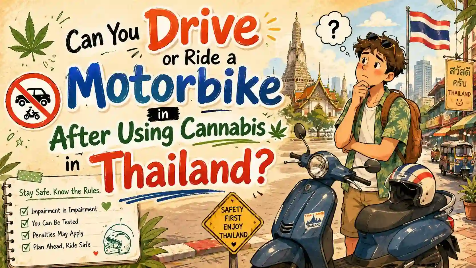 Can You Drive or Ride a Motorbike After Using Cannabis in Thailand?