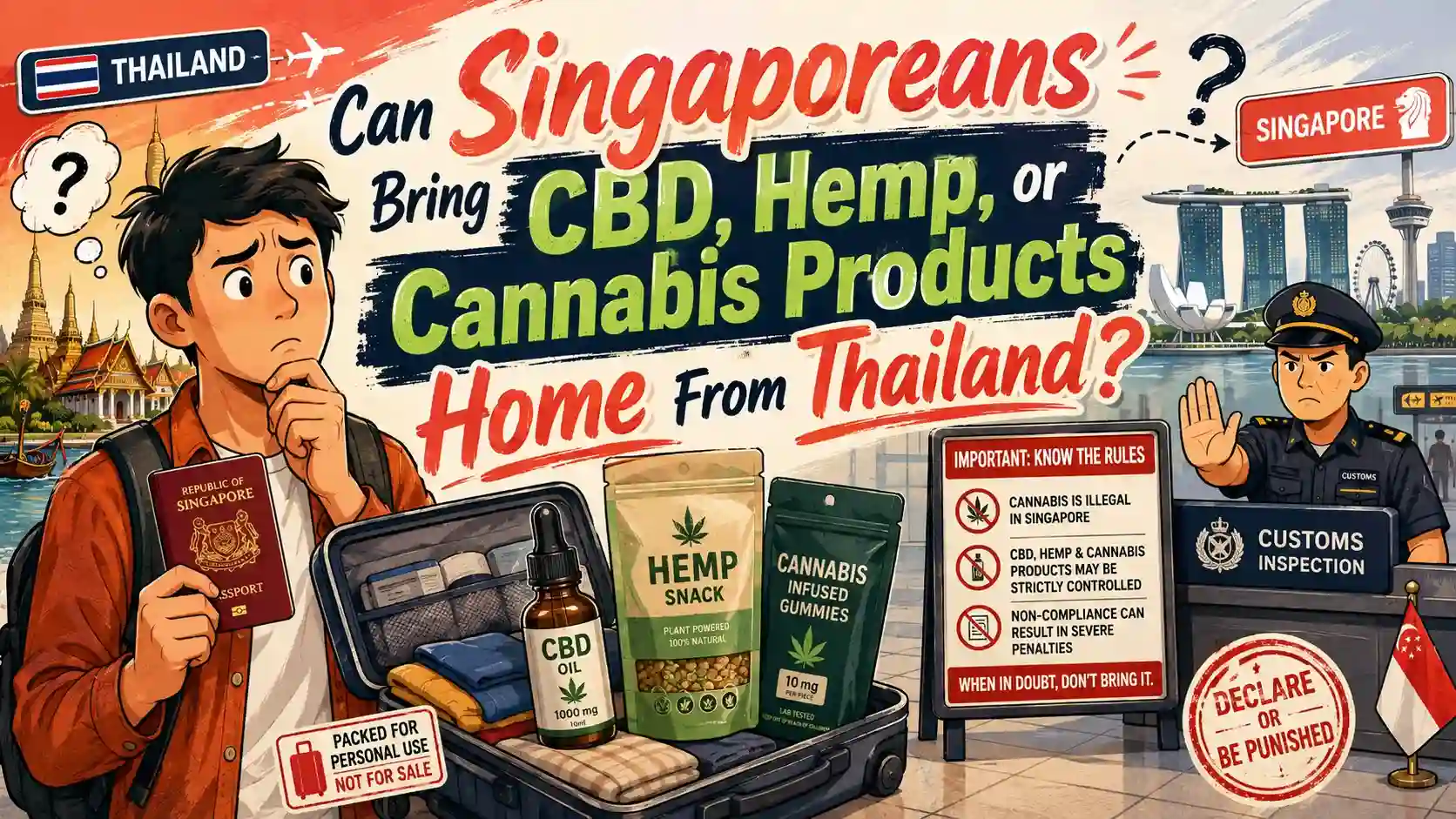 Can Singaporeans Bring CBD, Hemp, or Cannabis Products Home From Thailand?