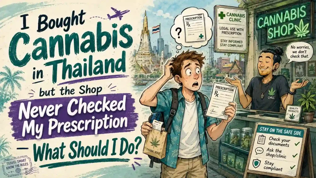 I Bought Cannabis in Thailand but the Shop Never Checked My Prescription — What Should I Do?