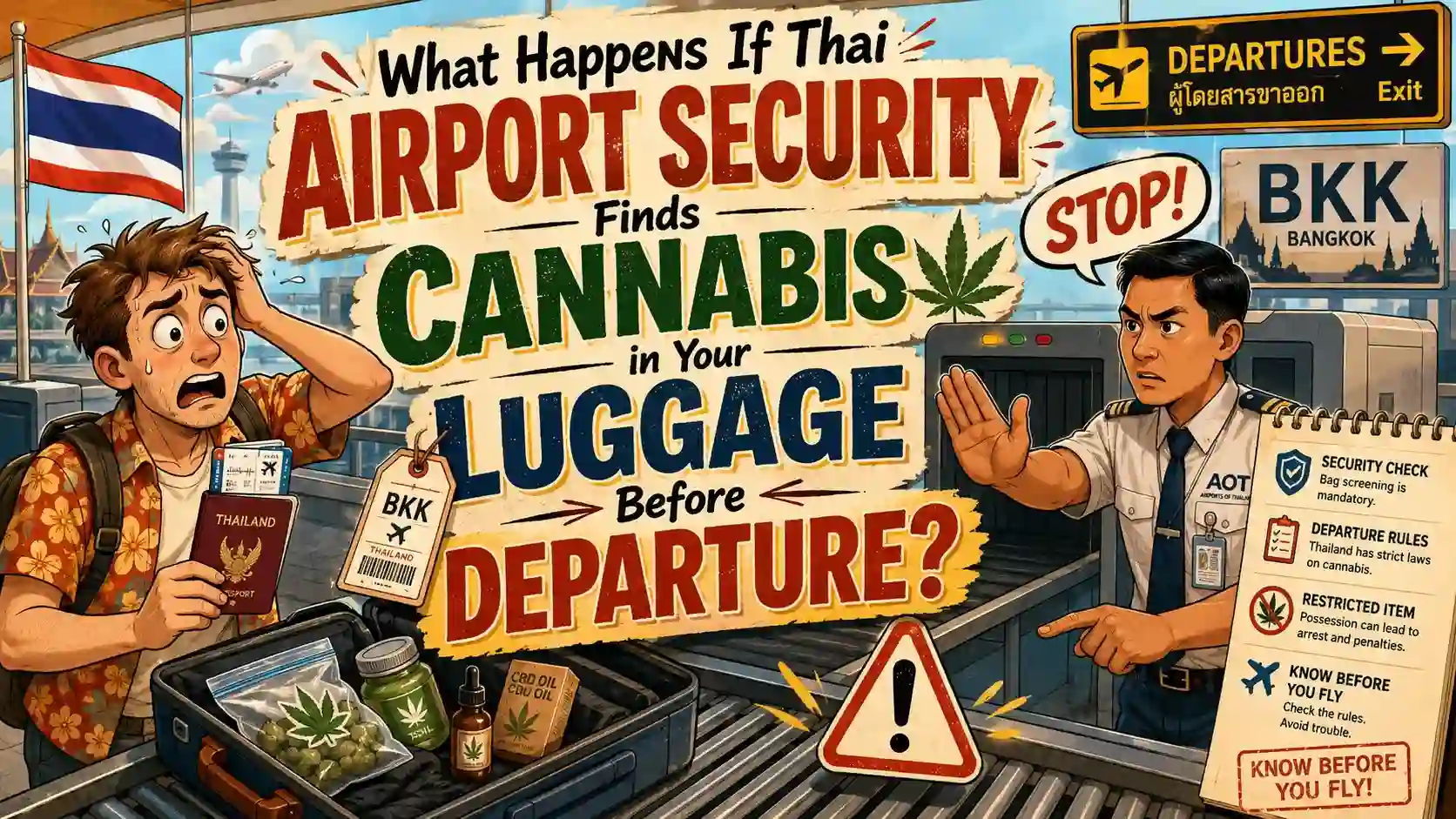 What Happens If Thai Airport Security Finds Cannabis in Your Luggage Before Departure?