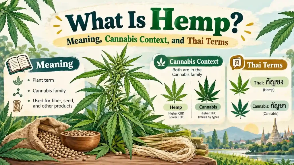 What Is Hemp? Meaning, Cannabis Context, and Thai Terms