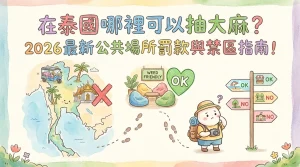 在泰國哪裡可以抽大麻?2026最新公共場所罰款與禁區指南!