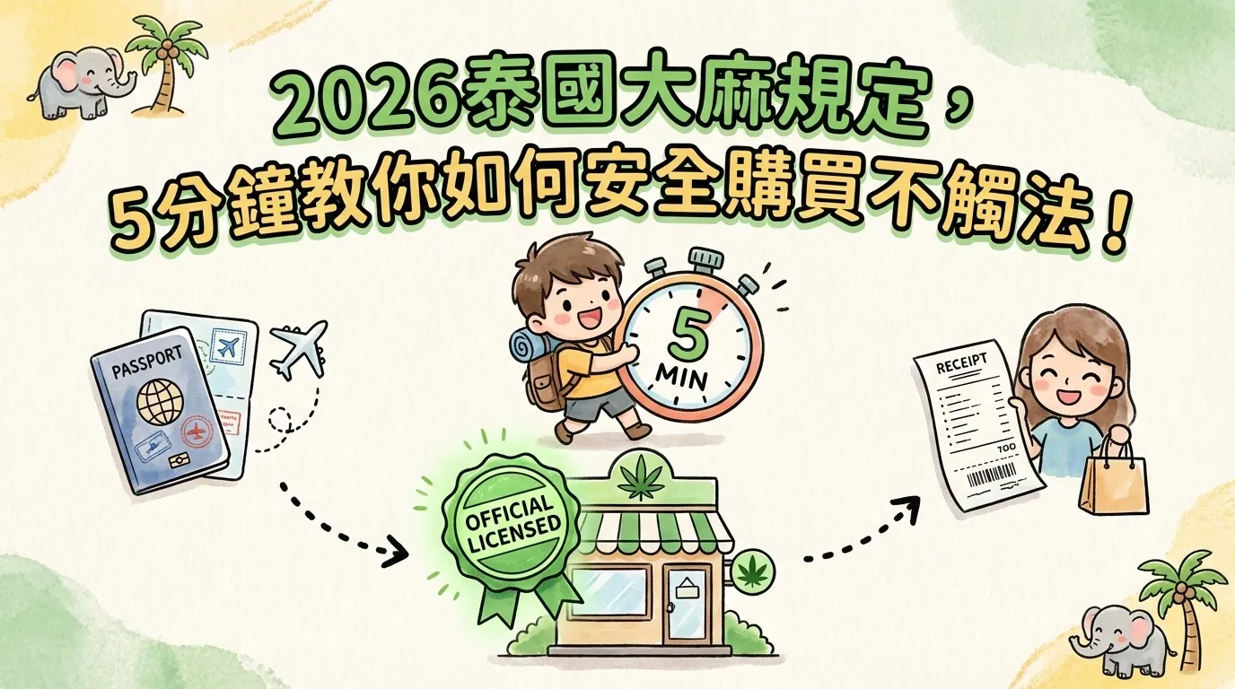 2026泰國大麻規定，5分鐘教你如何安全購買不觸法！