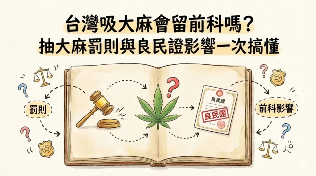 台灣吸大麻會留前科嗎？抽大麻罰則與良民證影響一次搞懂