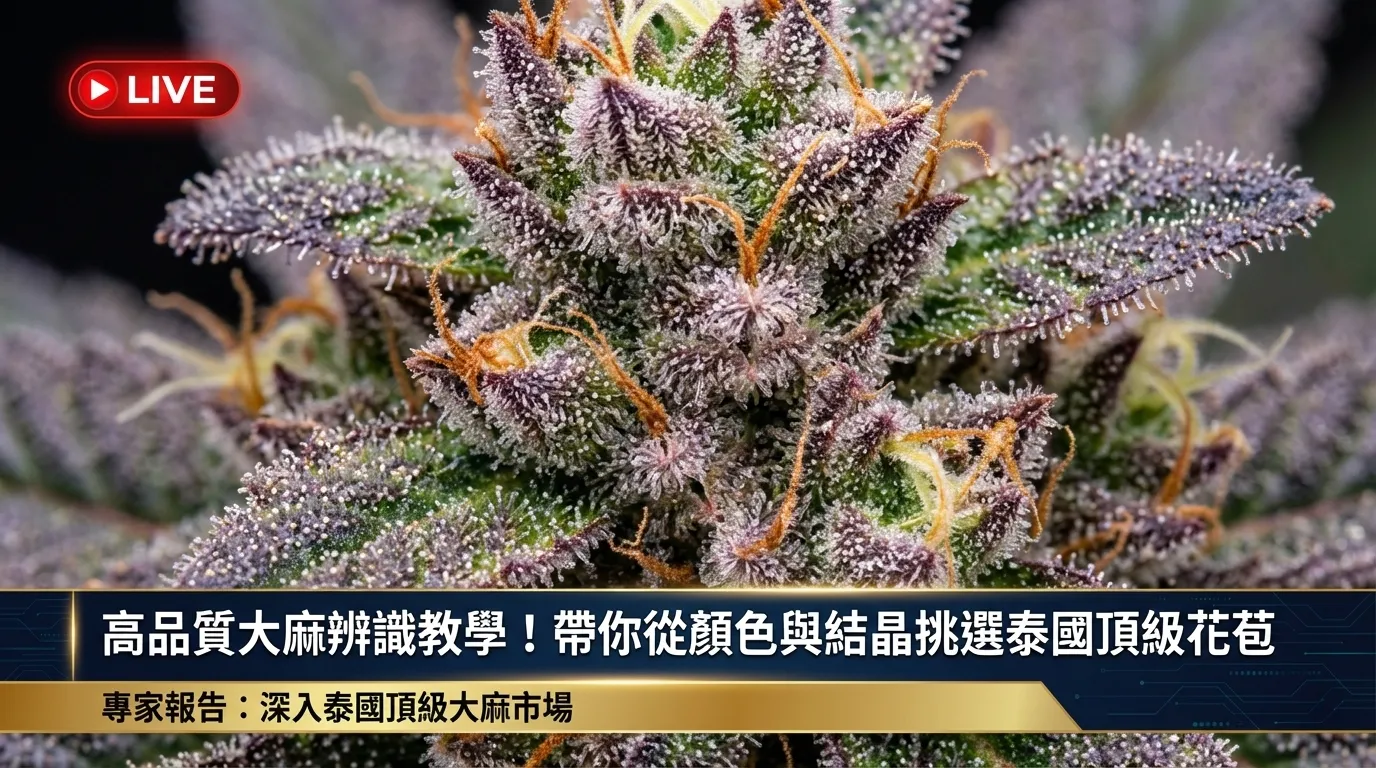 高品質大麻辨識教學！帶你從顏色與結晶挑選泰國頂級花苞