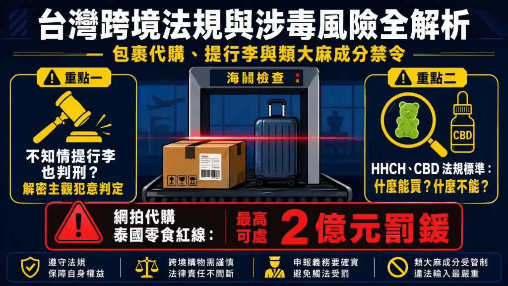 台灣毒品跨境法規與台灣運輸毒品罪涉毒風險系列文章