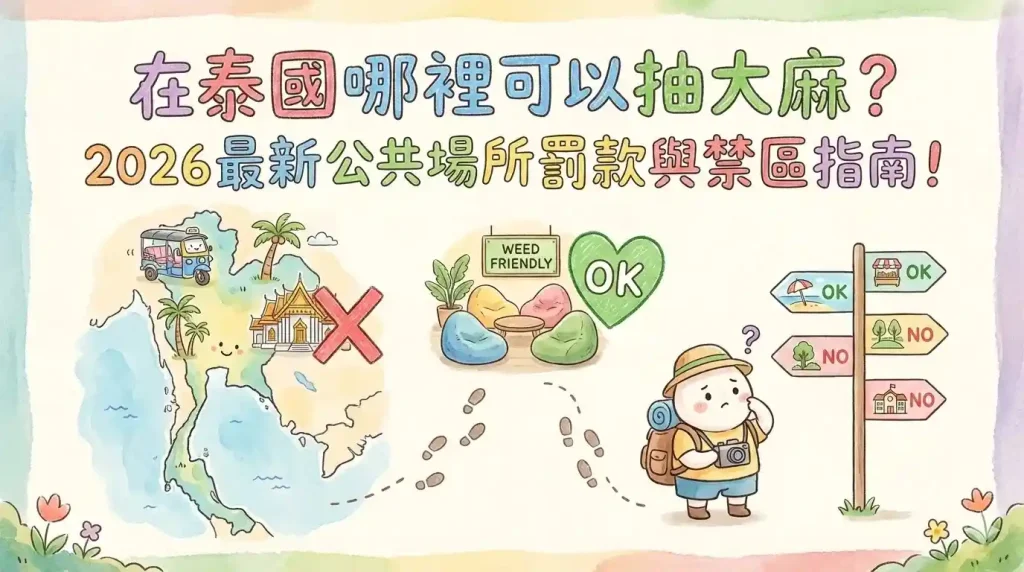 在泰國哪裡可以抽大麻？2026最新公共場所罰款與禁區指南！