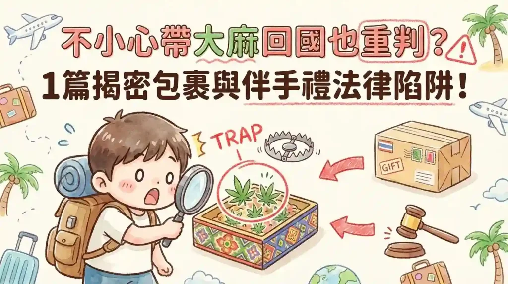 不小心帶大麻回國也重判？1篇揭密包裹與伴手禮法律陷阱！